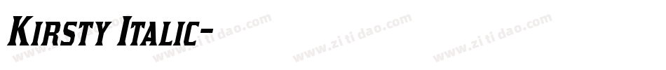 Kirsty Italic字体转换
